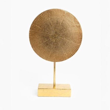 Kultainen polyresiinikoristeinen toteemi, 23x7x36 cm