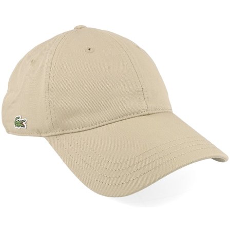 Lacoste - Beige unconstructed Cappellino - Side Patch Khaki Dad Cap @ Hatstore