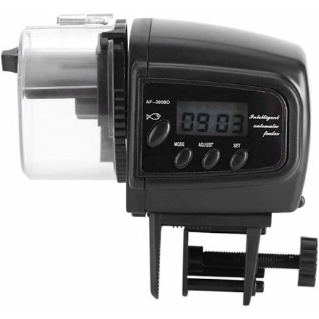 Fiskemater, Automatisk Akvarium Elektronisk Tankmatmater Digital LCD-skjerm Fiskemater Fiskemater