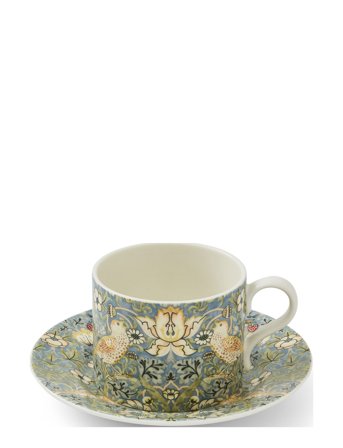 Morris & Co William & Morris Teacup & Saucer – Strawberry Thief 0,28L - Multi/patterned - 28 CL