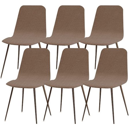 Skandinavisk Stretch Stolebetræk Sæt af 6 Moderne Vaskbare Spisestue