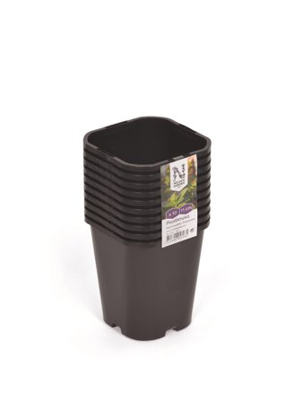Nelson Garden 5726 Plastkrukke svart, 11 cm, 10-pakning, Avling