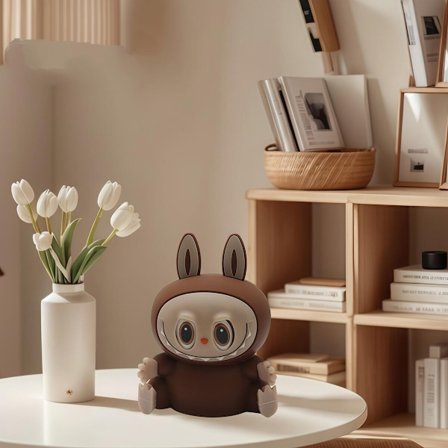 Monsters Varm - Tryckstyrd Nattlampa - USB-Laddad, Mysig Sovrumstimer Present till Barn (brun) brun