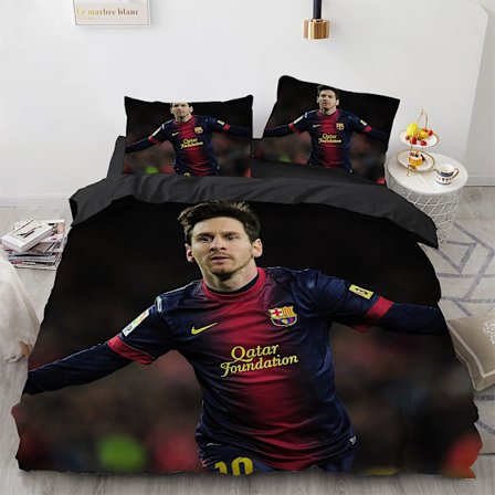 Zqmx-4# Cross Soccer Star 3d Digitaltryck Hemtäcke Överdrag, Lakan, Örngott, Sängkläder