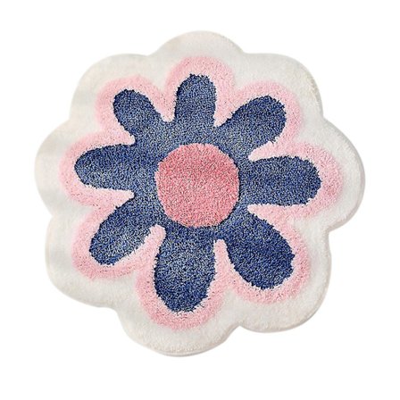 Daisy Söt Badrumsmatta Blattformad Tvättbar Badrumsmatta Halkfri Absorberande Badrumsmatta Mjuk Fluffig Barnrum Blommmatta För Golv 40 cm_MGF