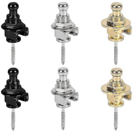 Guitar Rem Lock Knapper Hurtig Udløsning Sikkerhedsremme Straps Holder 6stk Guitar