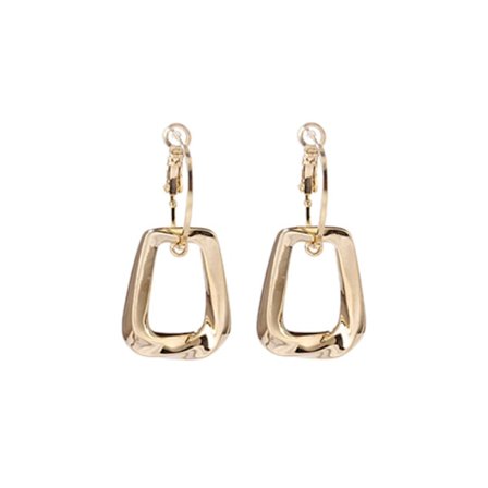 Guld Hoop Örhängen för Kvinnor, Pläterad Sterling Silver Tjock Hoop Ea