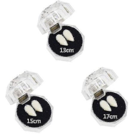 3 Par Vampyrtannsett 3 Størrelser 13mm 15mm 17mm