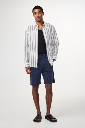 NN.07 Crown 1090 Shorts Male Blue Organic Cotton