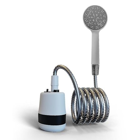 Bärbar dusch för camping, utomhusdusch, handhållen elektrisk dusch, batteridriven, kompakt, handhållen, uppladdningsbar campingdusch