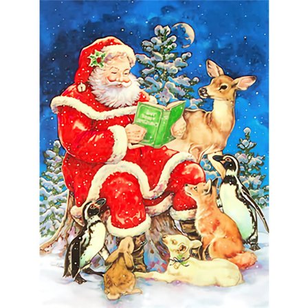 30*40 Jultomten Diamantmålning Julserie Utrikeshandel