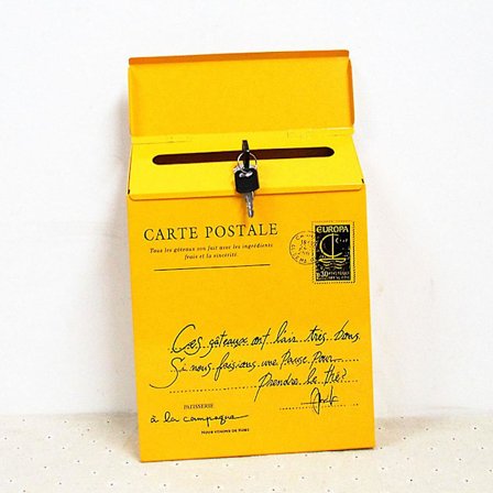 Järnlås Brevlåda Vintage Väggmonterad Postlåda Post Brev Tidningslåda