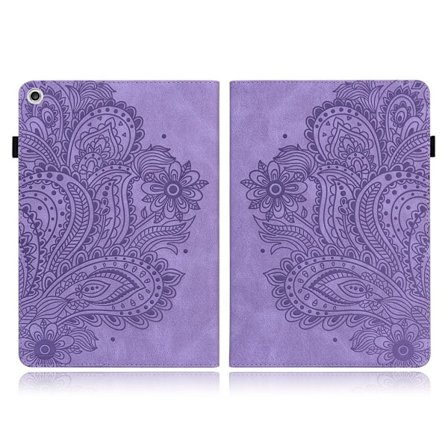 Lenovo Tab M10 HD Gen 2 läderfodral med blomsteravtryck - Lila