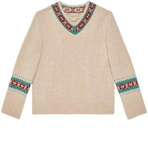 Kids - Gucci Beige Knit Jumper 10 Years - Jumpers and knitwear - 10 years - Beige - Junge