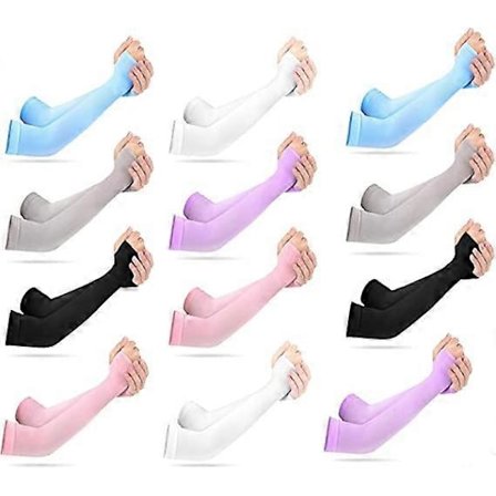 Armbeskyttere for dame/herre, fiske, løping, golf, sykling, solbeskyttelsesermer, 6 par