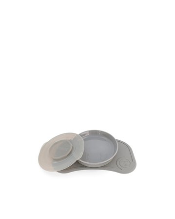 Twistshake Click Mat Mini + Tallerken Grå, Børn & Forældre, Service, Tallerkener Og Skåle