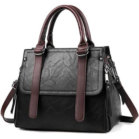 Damväska med handtag Vintage axelväska Damhandväskor Designer crossbody väska PU-läder Arbetsväska Clutch Medium storlek