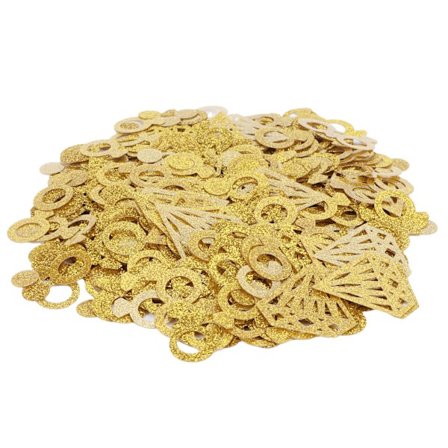 Diamant Ring Form Sequin Konfetti til Forlovelsesfest Bryllupsfest Dekorasjon