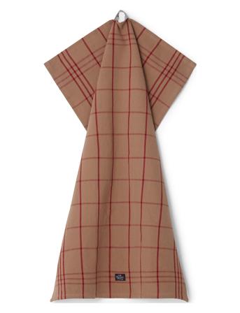 Checked Organic Cotton Oxford Kitchen Towel Home Textiles Kitchen Textiles Kitchen Towels Beige Lexington Home