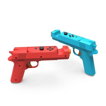 2 pieces Game Gun Shape Handgrip For Nintendo Switch