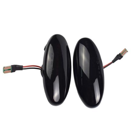 Til Navara D22 Np300 Datsun Fiera Terrano Skystar Led Dynamisk Blinklys Sidelampe [XC] Black