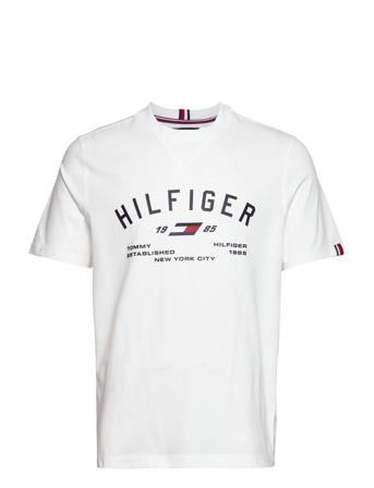 Graphic S/S Tee T-shirts Short-sleeved Vit Tommy Sport