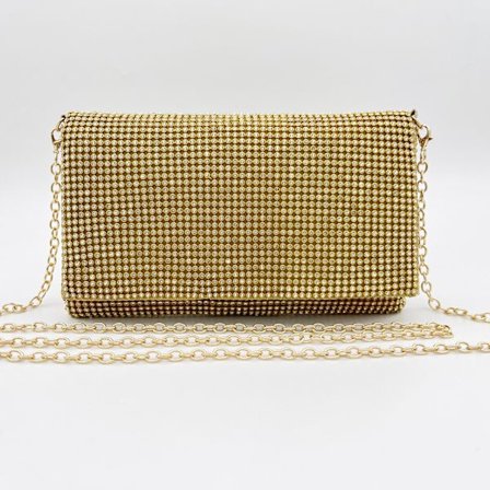 20*12*2cm Glitrende Rhinestone Aften Clutch Bag for Bryllup, Prom, Fest