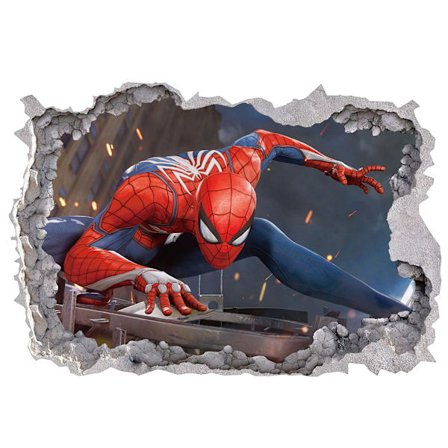 Spider-Man veggdekor med PVC-materiale 3D tegneserieklistremerker