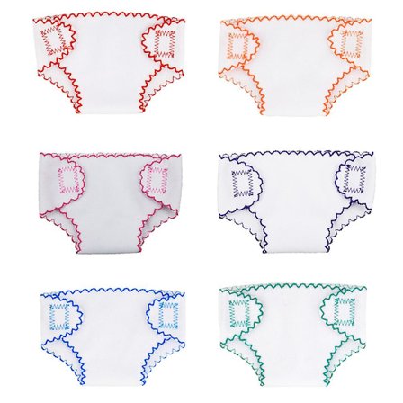 6 stk Reborn Dukker Gjenbrukbare Dukkebleier Lek Dukkebleier Gjenbrukbare Bleier Dukker Lekebleiepose Babydukker