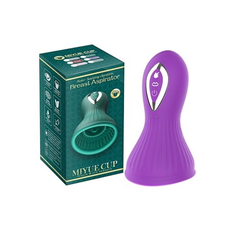 IPX7 Vanntett Vibrator med 7 Suge- og 7 Vibrasjonsmoduser for Kvinner (Lilla)