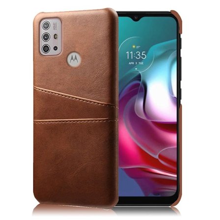 Motorola Moto G30 / Motorola Moto G10 skal med korthållare - Brun