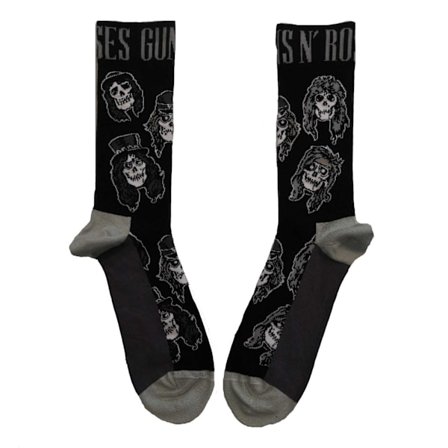 Guns N Roses Unisex Vuxen Dödskalle Sockor 7 UK-11 UK Svart/Grå