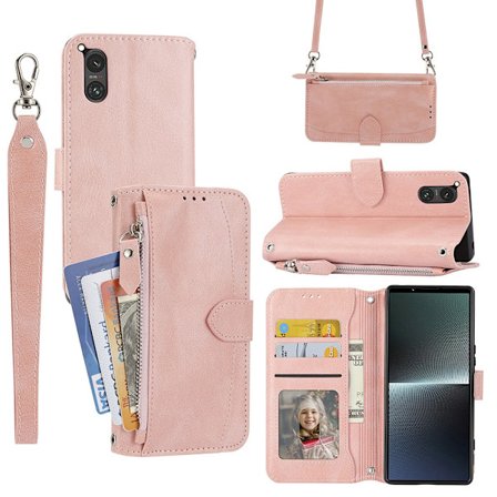 SKALO Sony Xperia 5 V Evelope Clutch 5-Fack - Rosa