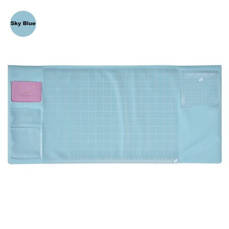 70,5*32,5cm Musematte for skrivebord, musematte for kontor, skrivebordsmatte for bærbar PC, datamaskin, PC-underlag, blå