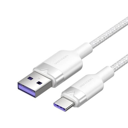 USB 2.0 A till USB-C 6A Vention CTOWH 2M kabel (vit)