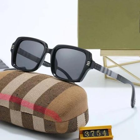 Høykvalitets merkevare Burrey Logo Solbriller Dame Herre 2024 Luksus Designer Firkantet Ramme UV400 Briller