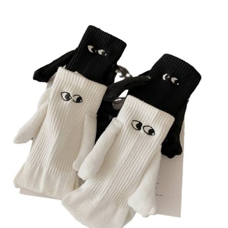 Par, der holder i hånd i sokker, magnetiske sokker, der kan holde i hånd, og søde jernmagnet, der holder fødder sokker