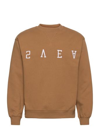 M. Inverted Crew Sweat Sweat-shirt Genser Brun Svea