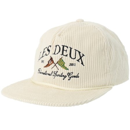 Les Deux - Beige snapback Czapka Z Daszkiem - Ivy League Corduroy Cap Ivory Strapback @ Hatstore