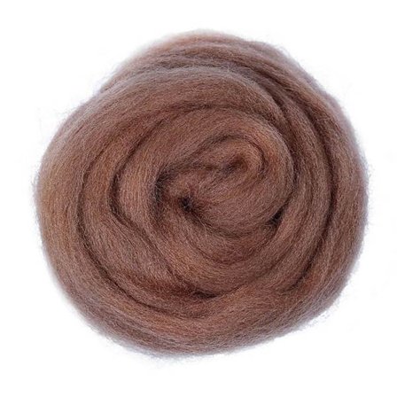 50g Ullgarn Roving Fiber KAFFE coffee