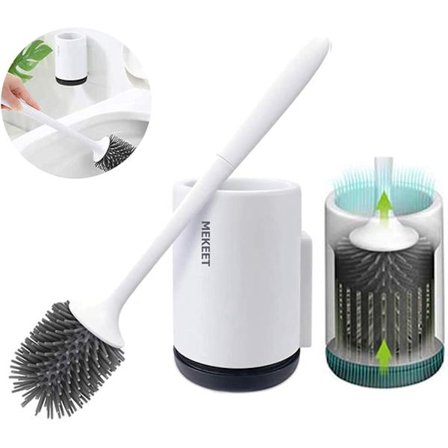 Toalettbørste Antibakteriell Silikon Toalettbørste Toalettbørste Se