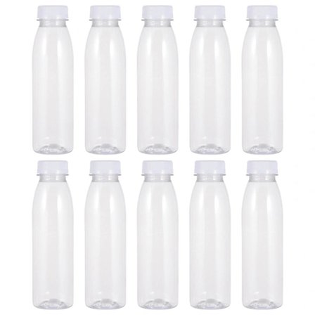 /EA/10 st 350 ml Multifunktionella tomma flaskor Återanvändbara juiceflaskor (Transparent)