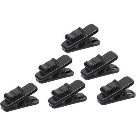 6 stk. 2,54 cm Længde Lille Øretelefon Ledningsclips Hovedtelefon Monteringskabel Tøjclips Øreprop Cl