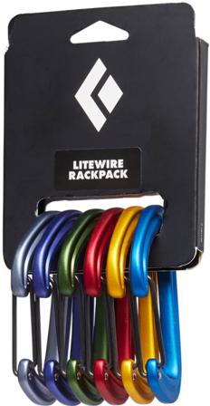 Black Diamond Litewire Rackpack värikoodatut karabiinihaat, 6 kpl - Karabiinit & Jatkovälineet