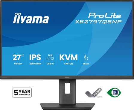 iiyama 27" QHD Business USB-C 96W PD