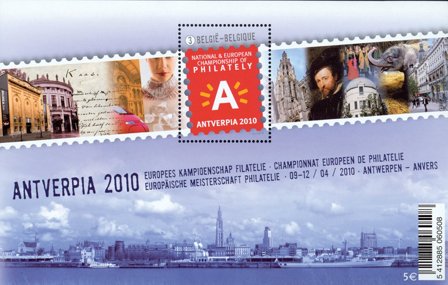 Belgien - Antverpia 2010 - Postfrisk miniark