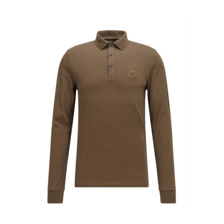 Hugo Boss, Long Sleeve T-shirt Bruin, Heren, Maat:L