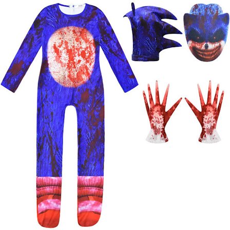 Halloween-kostyme Sonic Semesterfest Karaktermodell Jumpsuit 1930 150 cm