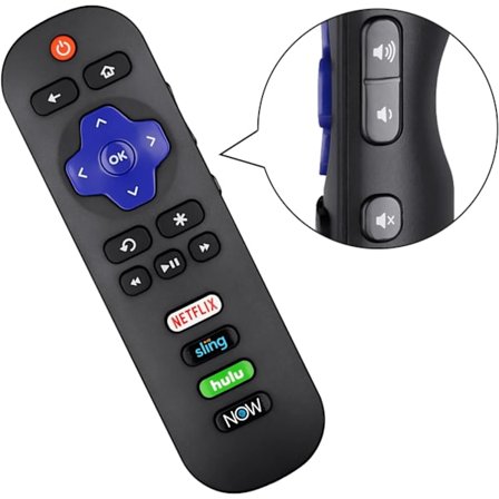 Ersättning RC280 RC282 kompatibel med TCL-Roku-TV-fjärrkontroll,
