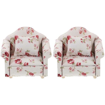 2 kpl Mini House Kangastaide Sohva Pienoissohva Mini Huonekalumalli Valokuvarekvisiitta[D]